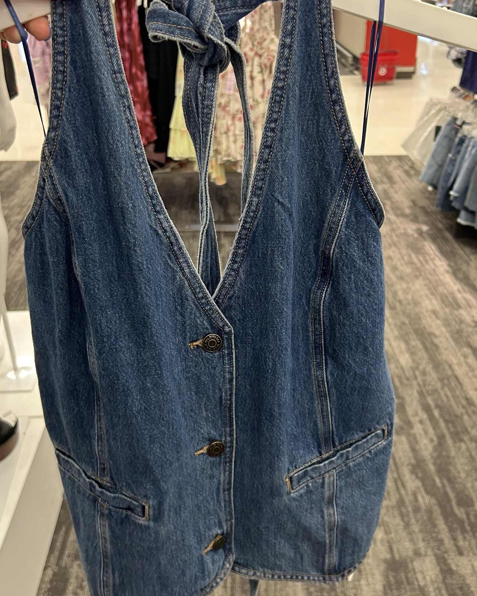 denim halter top