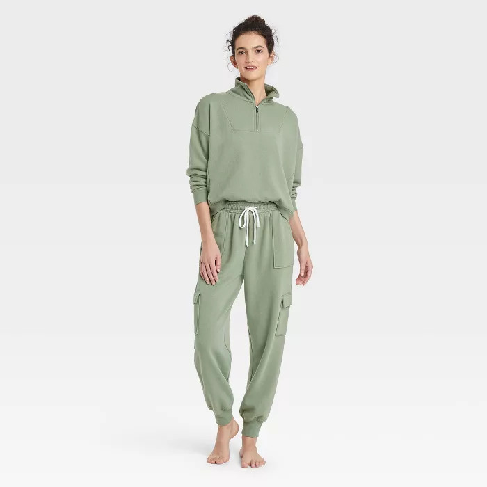 Women's French Terry Quarter-Zip Lounge Sweatshirt - Colsie™ | Target