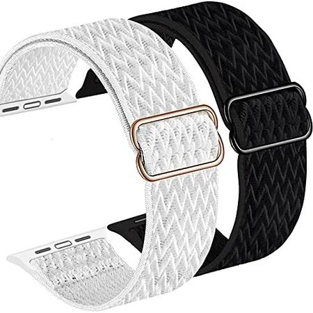 Fnker 2 Pack of Stretchy Solo Loop Strap Compatible with Apple Watch Bands 38mm 40mm 42mm 44mm,Adjus | Walmart (US)