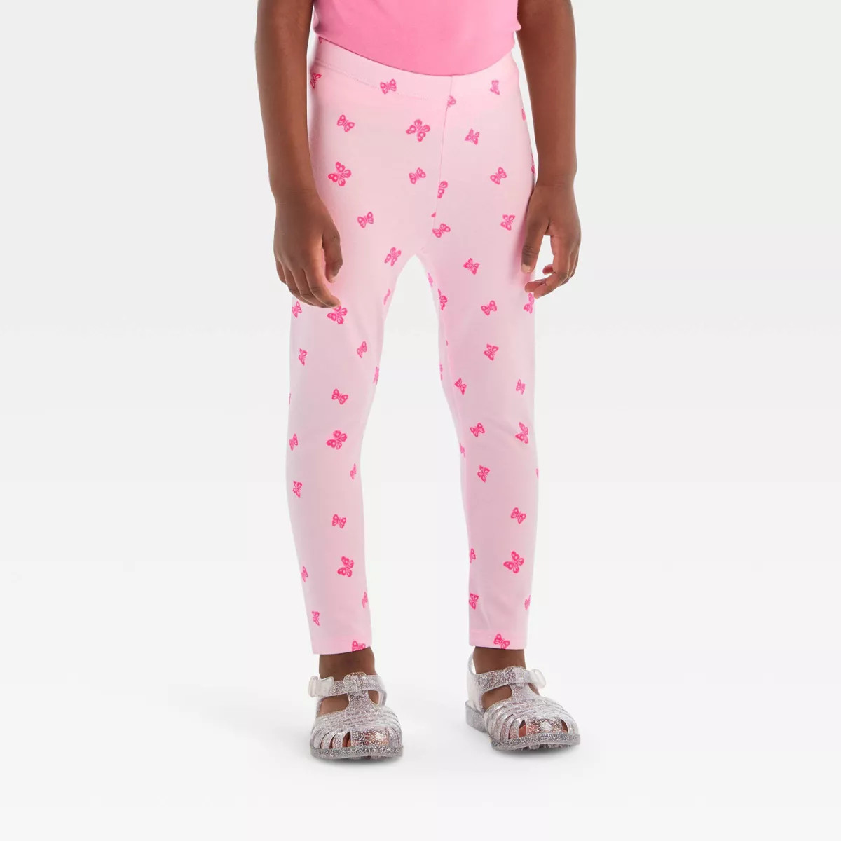 Toddler Girls' Bow Leggings - Cat & Jack™ Pink 3T | Target