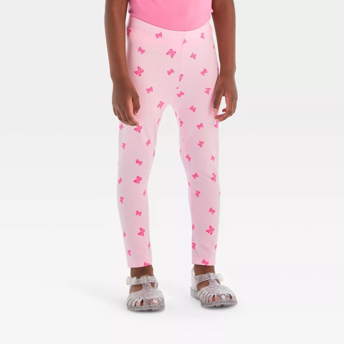 Toddler Girls' Bow Leggings - Cat & Jack™ Pink 4T | Target