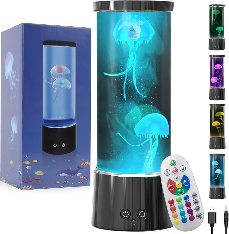Besight Jellyfish Lamp, Jellyfish Tank Table Lamp 17 Color Changing Aquarium Light with Remote Co... | Amazon (US)