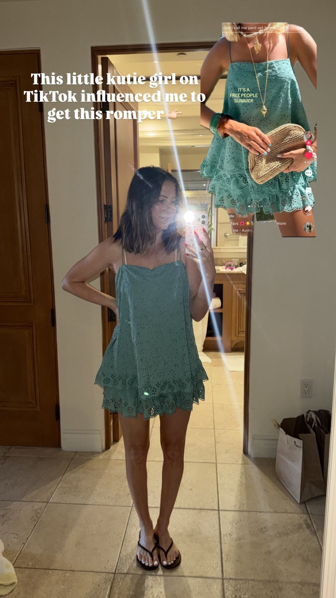 This little kutie girl on TikTok influenced me to get this romper 👉🏻
