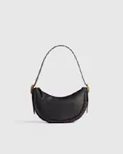 Italian Leather Mini Crescent Shoulder Bag | Quince