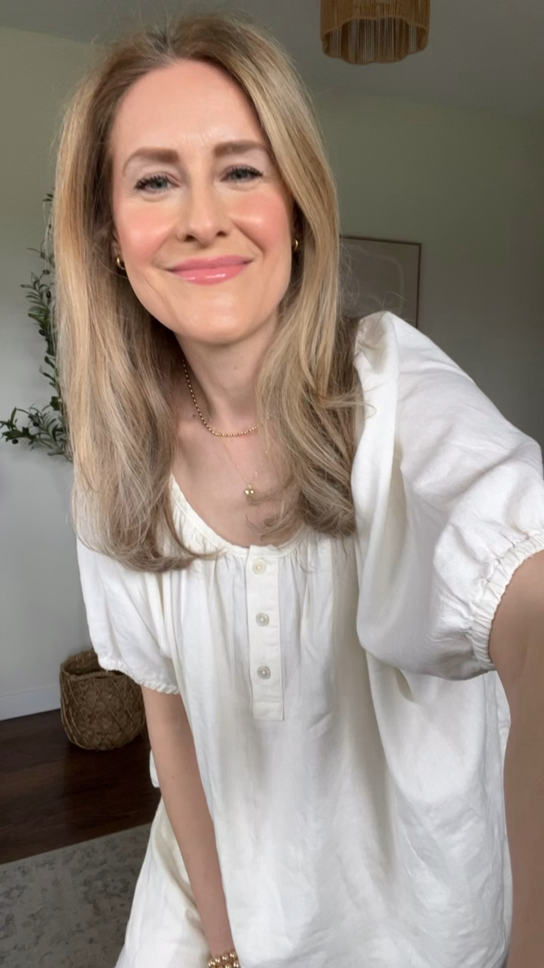 Walmart linen top and shorts, very cute and effortless. Has a bit of a texture to it. Slightly see through. Also comes in navy. I’m wearing a large in the top and medium in the shorts. You can stay true to size or go up if you prefer. #walmartfashion 

#LTKootd #LTKOver40