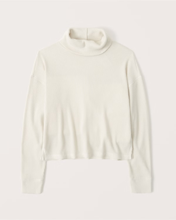 Long-Sleeve Waffle Turtleneck | Abercrombie & Fitch (US)