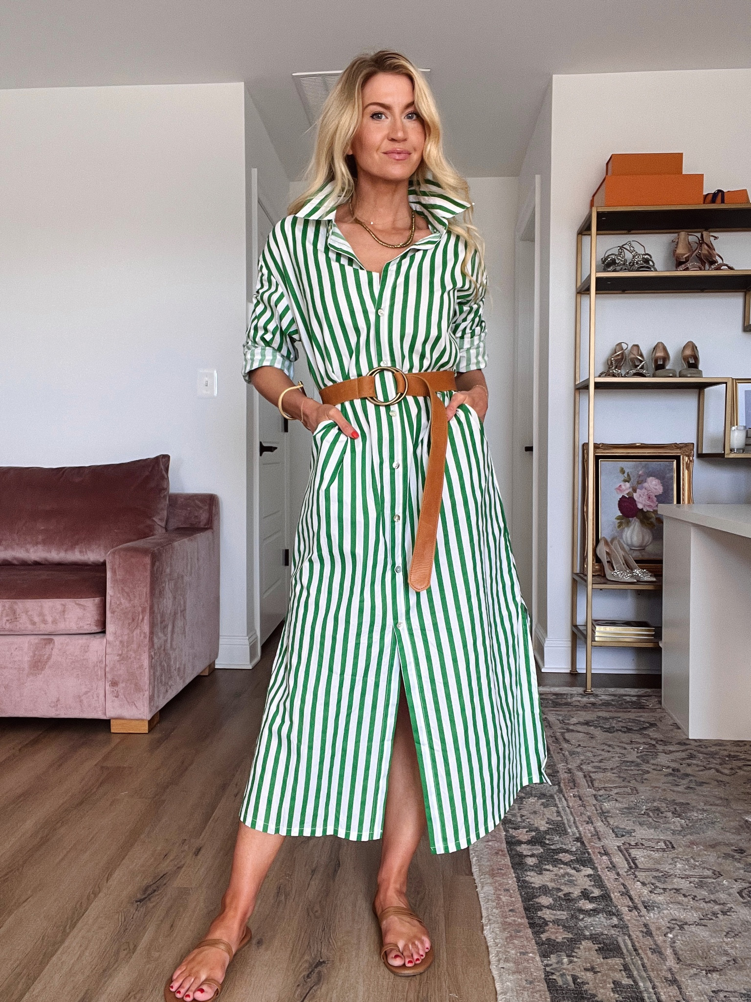 Green striped cotton dress. Wearing XS. Use code LEANNE20 for 20% off 

#LTKwedding #LTKSeasonal #LTKstyletip
