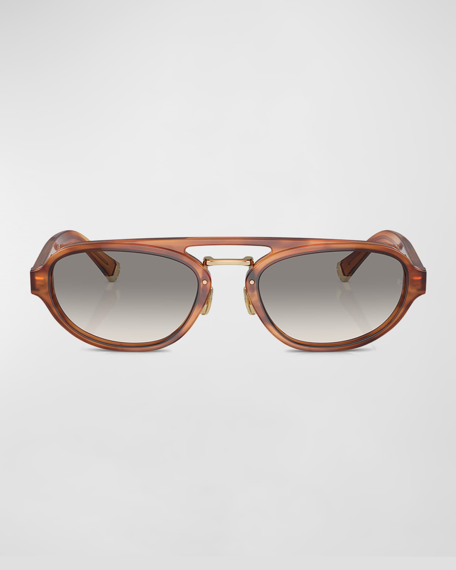 Engraved Acetate Oval Aviator Sunglasses | Neiman Marcus