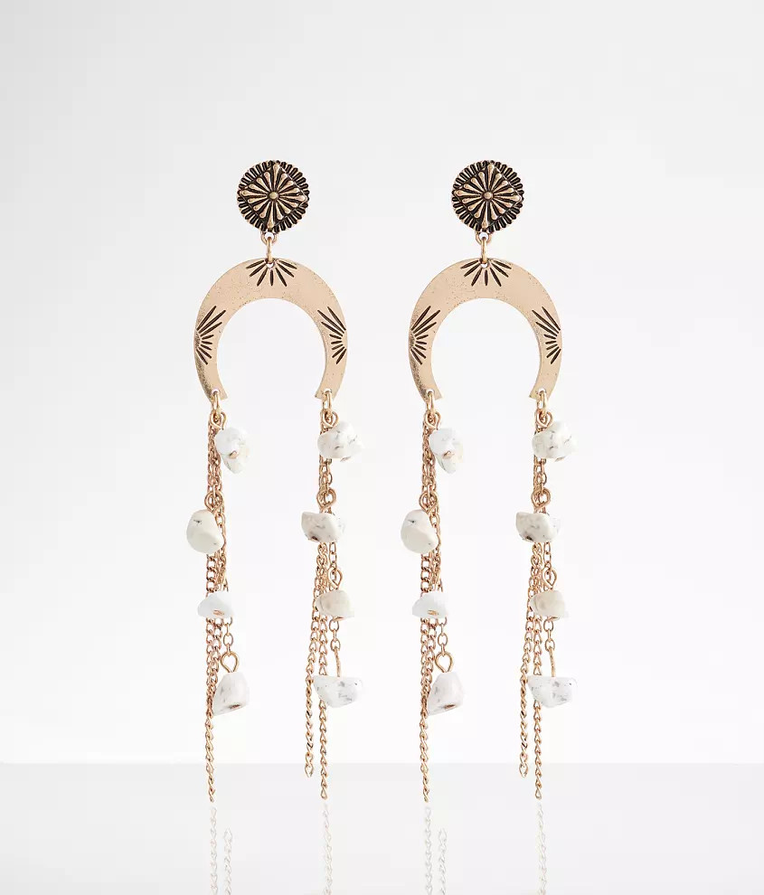 Stone & Fringe Earring | Buckle