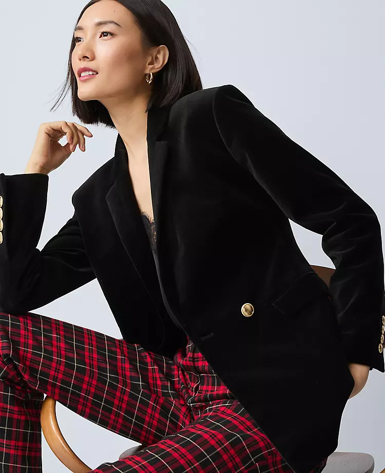 The Crosby Blazer in Velvet | Ann Taylor