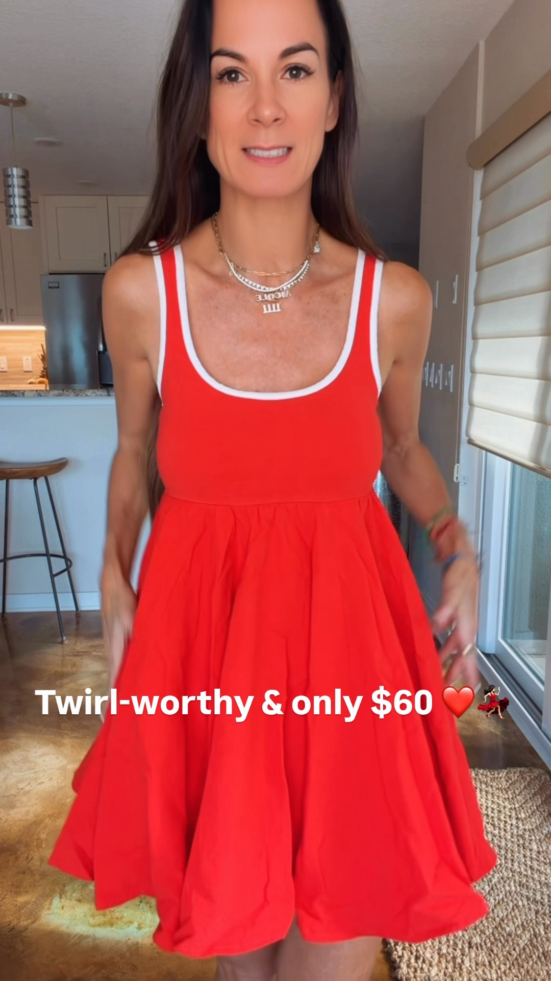 🚨 WARNING: This dress may cause excessive twirling. ❤️💃

Tell me this isn’t the cutest little festive dress you’ve ever seen! The flirty skirt, the sporty trim, the pockets (!!), and that gorgeous pop of red… she’s ready for backyard BBQs, fireworks, brunch, boat days, and every Fourth of July celebration on the calendar.

And the best part? She’s only $60. 🙌 Looking festive doesn’t have to come with a designer price tag.

Now excuse me while I find literally any reason to spin around in this all weekend. ❤️🤍💙

Wearing XS

#NicoleColeeStyle #FourthOfJulyStyle #SummerStyle #RedDress #FestiveFashion

#LTKdayinmylife #LTKgrwm #LTKootd