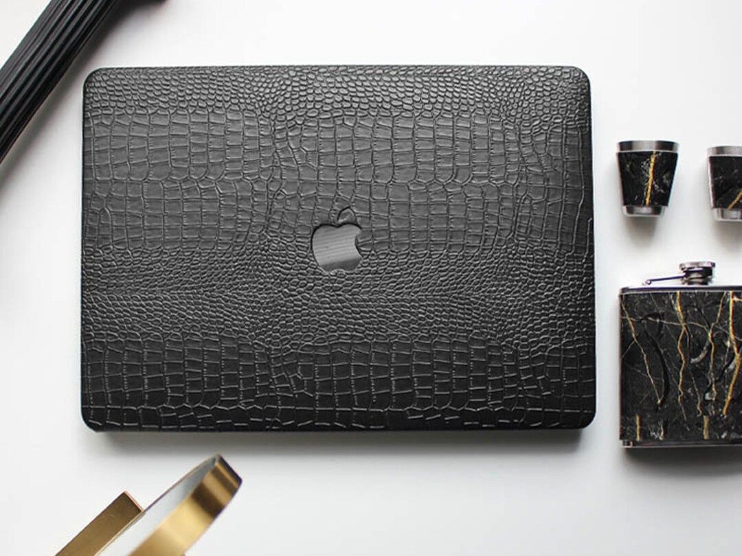 Elegance 3D Black Crocodile Leather Hard Case Cover for MacBook Air 13 Macbook Pro 13 14 16 15 Ai... | Etsy (US)