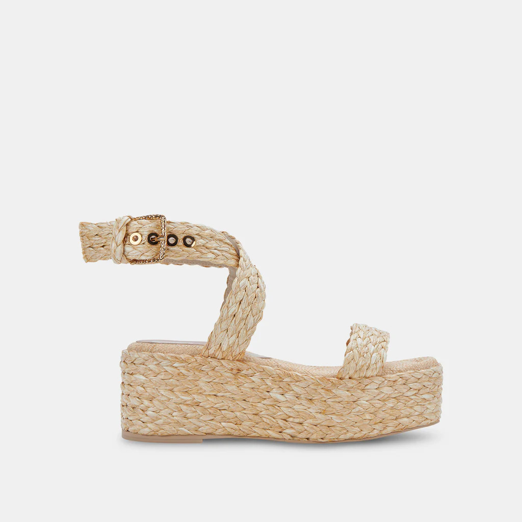 CANNES SANDALS LT NATURAL RAFFIA | DolceVita.com
