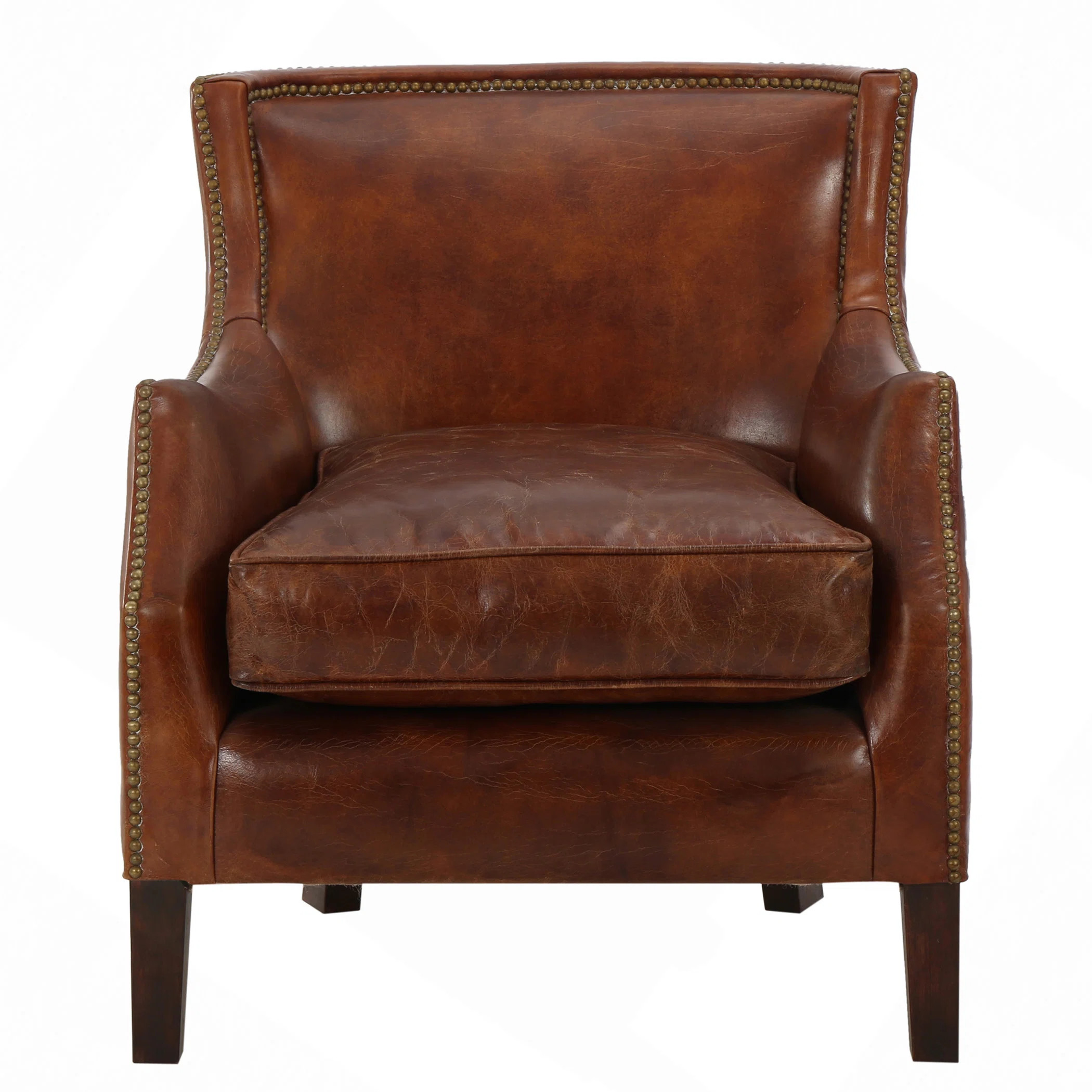 Colyer 32" Wide Genuine Leather Armchair | Wayfair North America