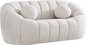 Amazon.com: Meridian Furniture Elijah Collection Modern | Contemporary Boucle Fabric Upholstered ... | Amazon (US)