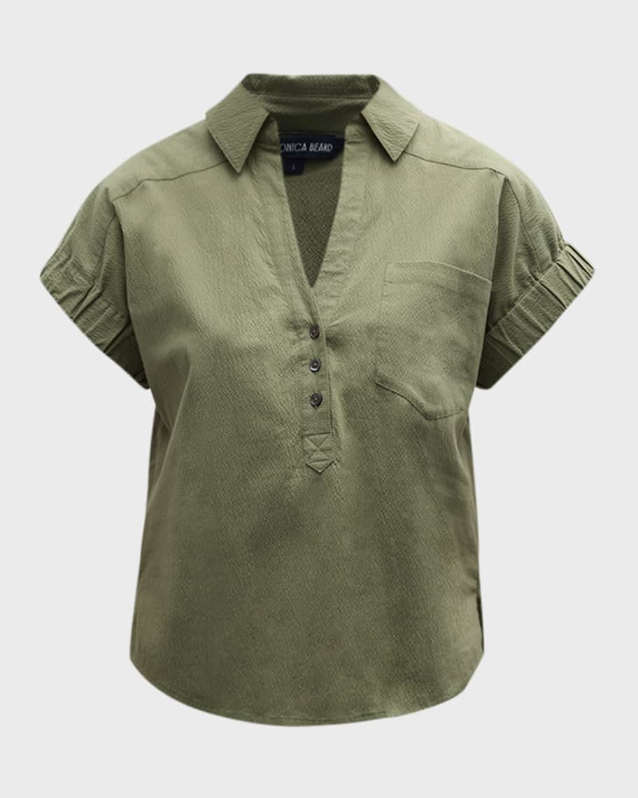 Almera V-Neck Short-Sleeve Top | Neiman Marcus