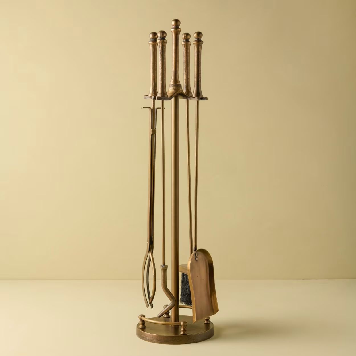 Antique Brass Fireplace Tool Set | Magnolia