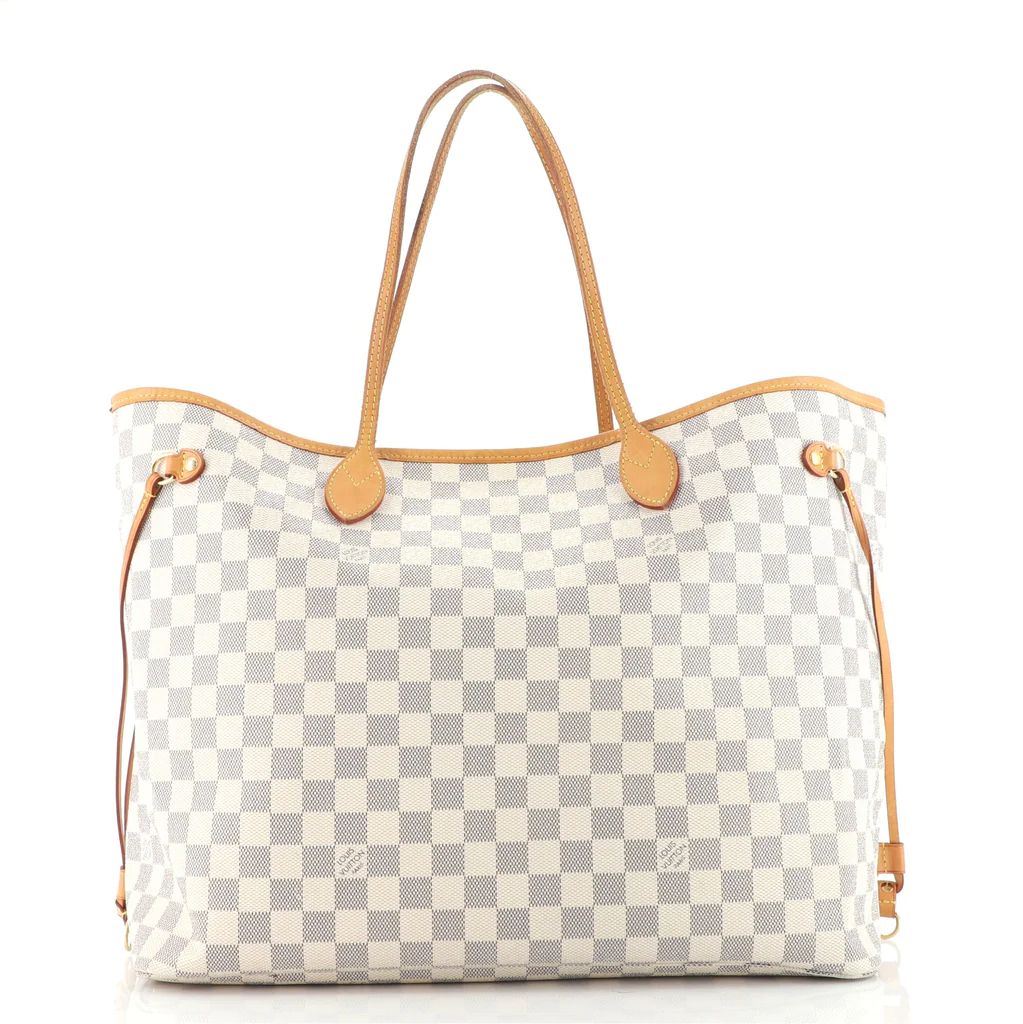 Louis Vuitton Neverfull NM Tote Damier GM White 1268181 | Rebag