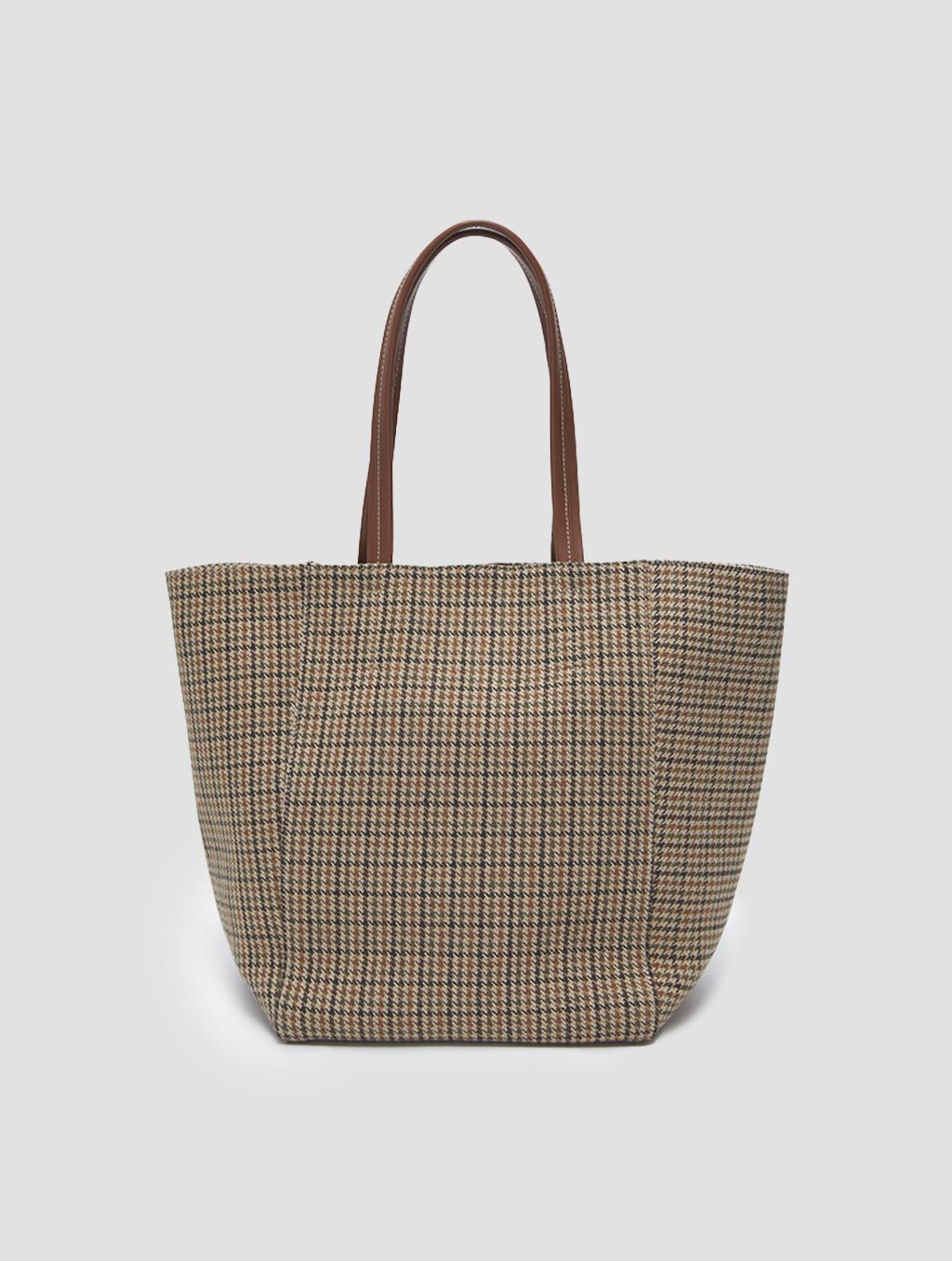 Houndstooth Tote With Ties | Lattelierstore