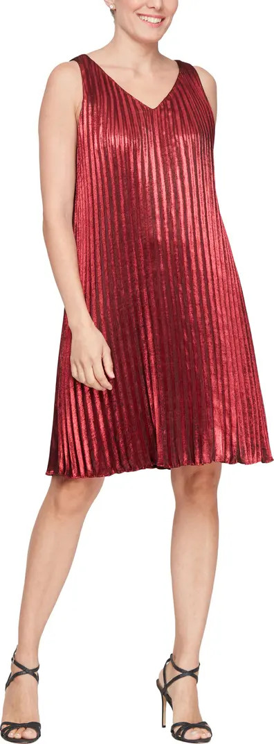 SL FASHIONS Sleeveless Pleated Trapeze Dress | Nordstromrack | Nordstrom Rack