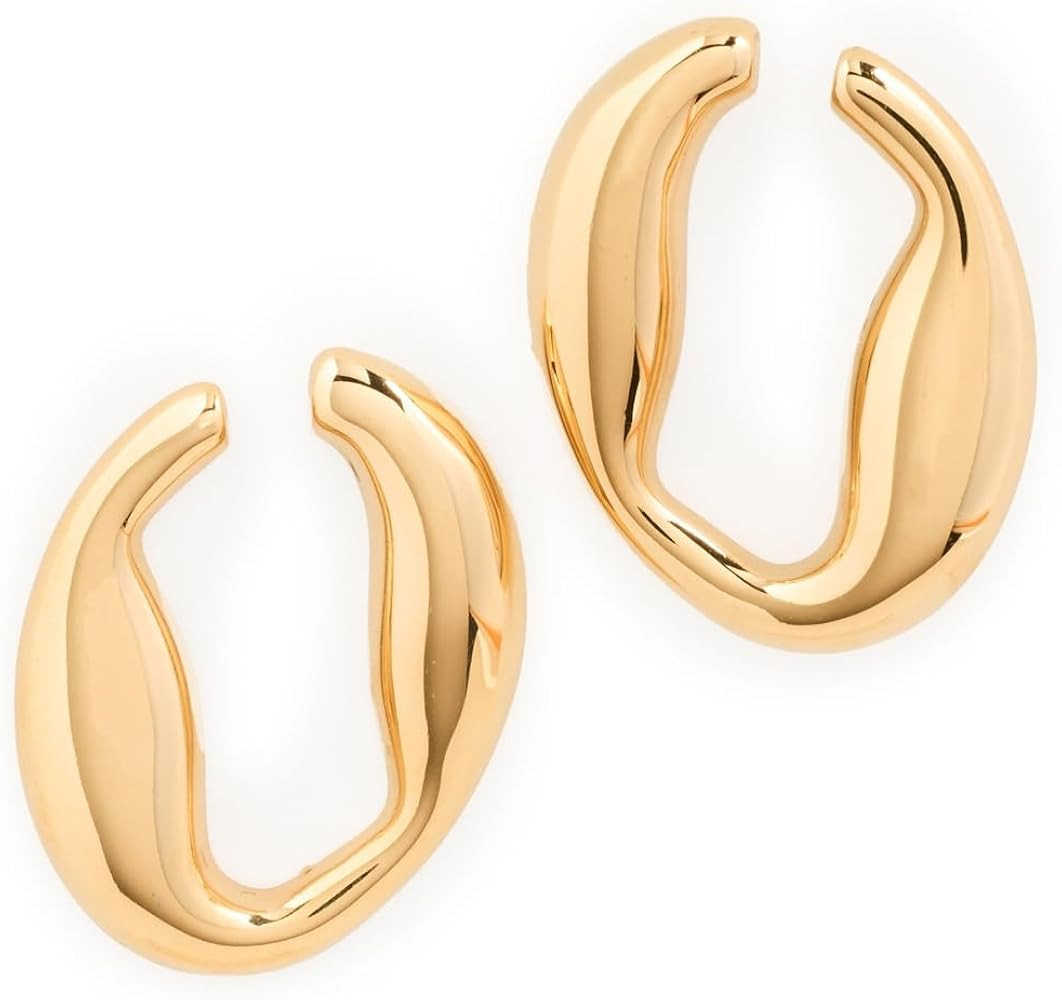 By Adina Eden Women's Solid Open Rounded Statement Earrings | Amazon (US)