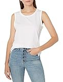 Amazon Brand - Goodthreads Women's Washed Jersey Cotton Crewneck Muscle Tank Top, White , Large | Amazon (US)