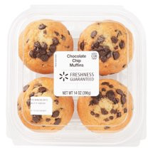 Freshness Guaranteed Blueberry & Chocolate Chip Muffin Variety Pack, 14 oz, 4 Count | Walmart Online Grocery