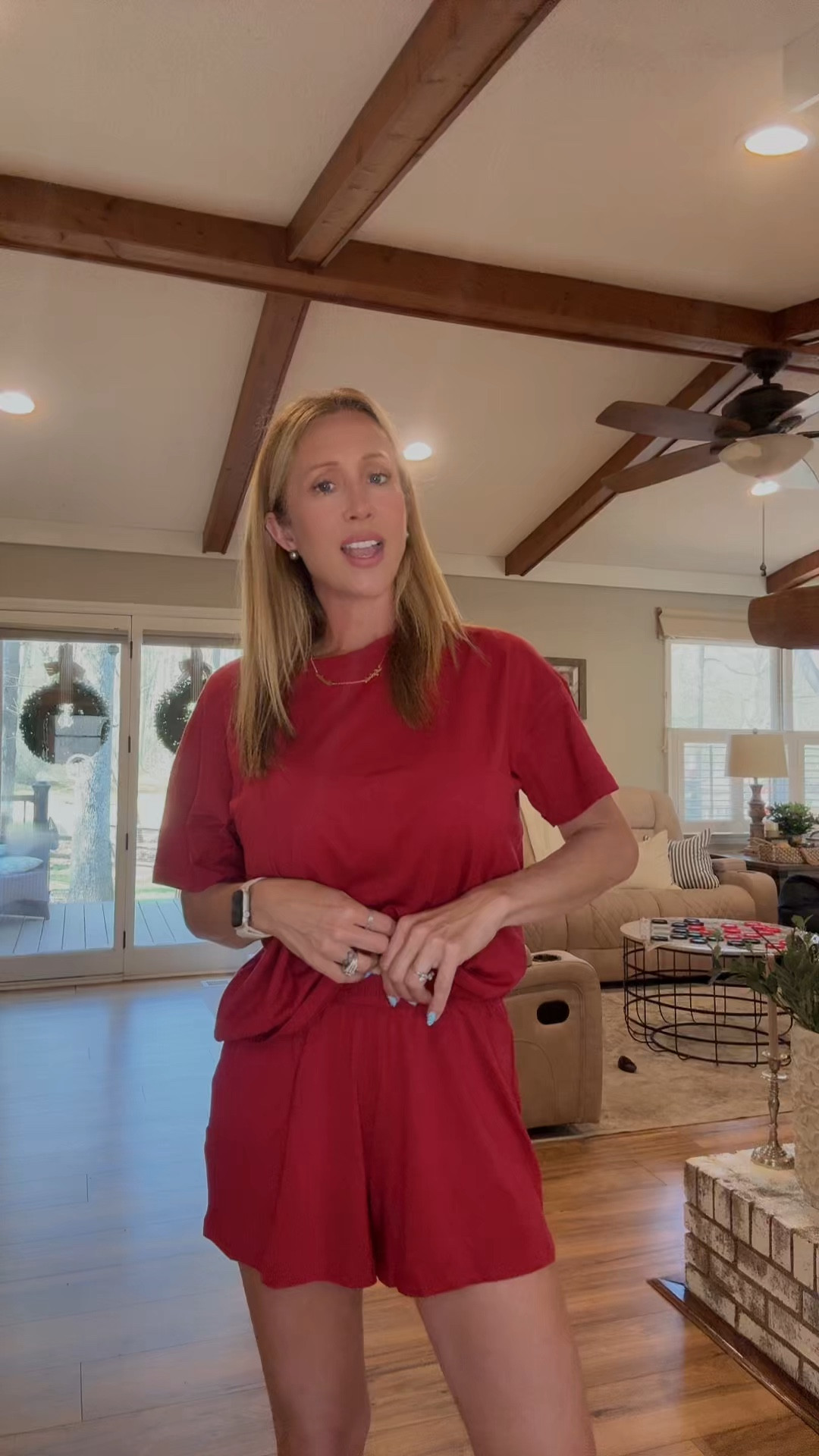 Cute and comfy 2 piece lounge set by Hanes. True to size. I am
Wearing an xsmall for reference 

#LTKHome #LTKdayinmylife #LTKgrwm