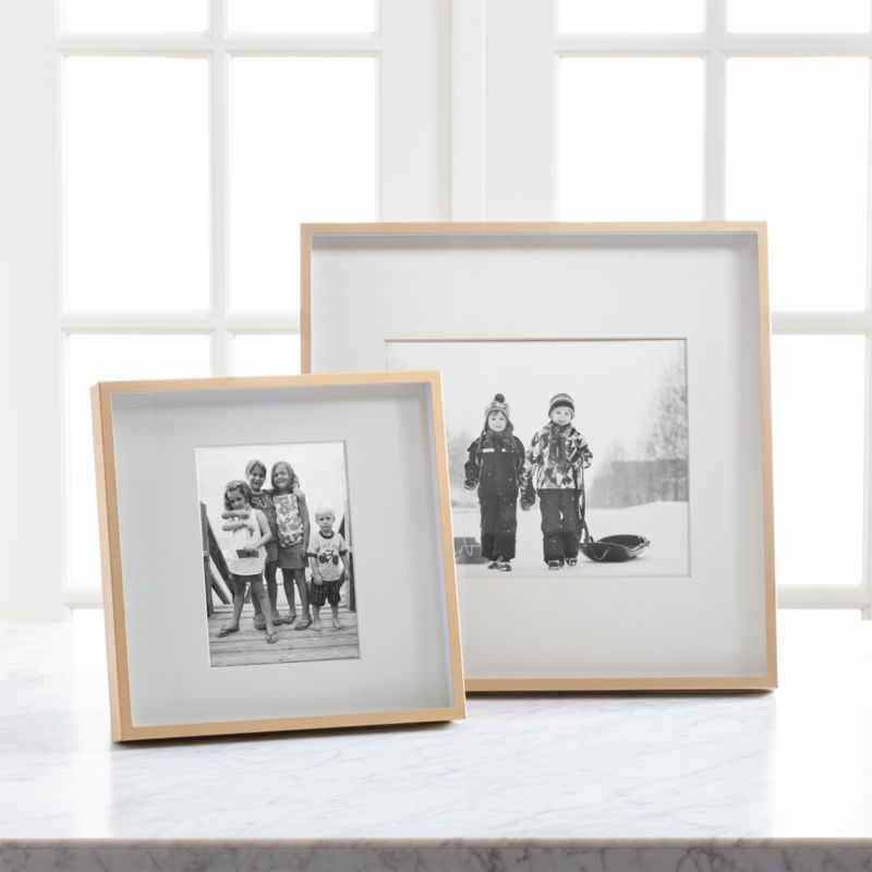 Brushed Brass Picture Frames | Crate and Barrel | Crate & Barrel