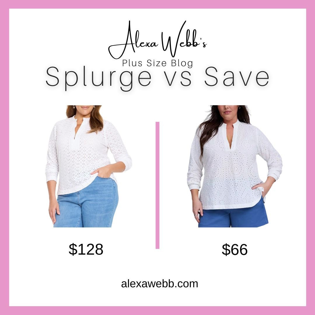 Plus Size Embroidered Eyelet White Knit Top: Splurge vs Save by Alexa Webb #plussize

#LTKOver40 #LTKStyleTip #LTKPlusSize