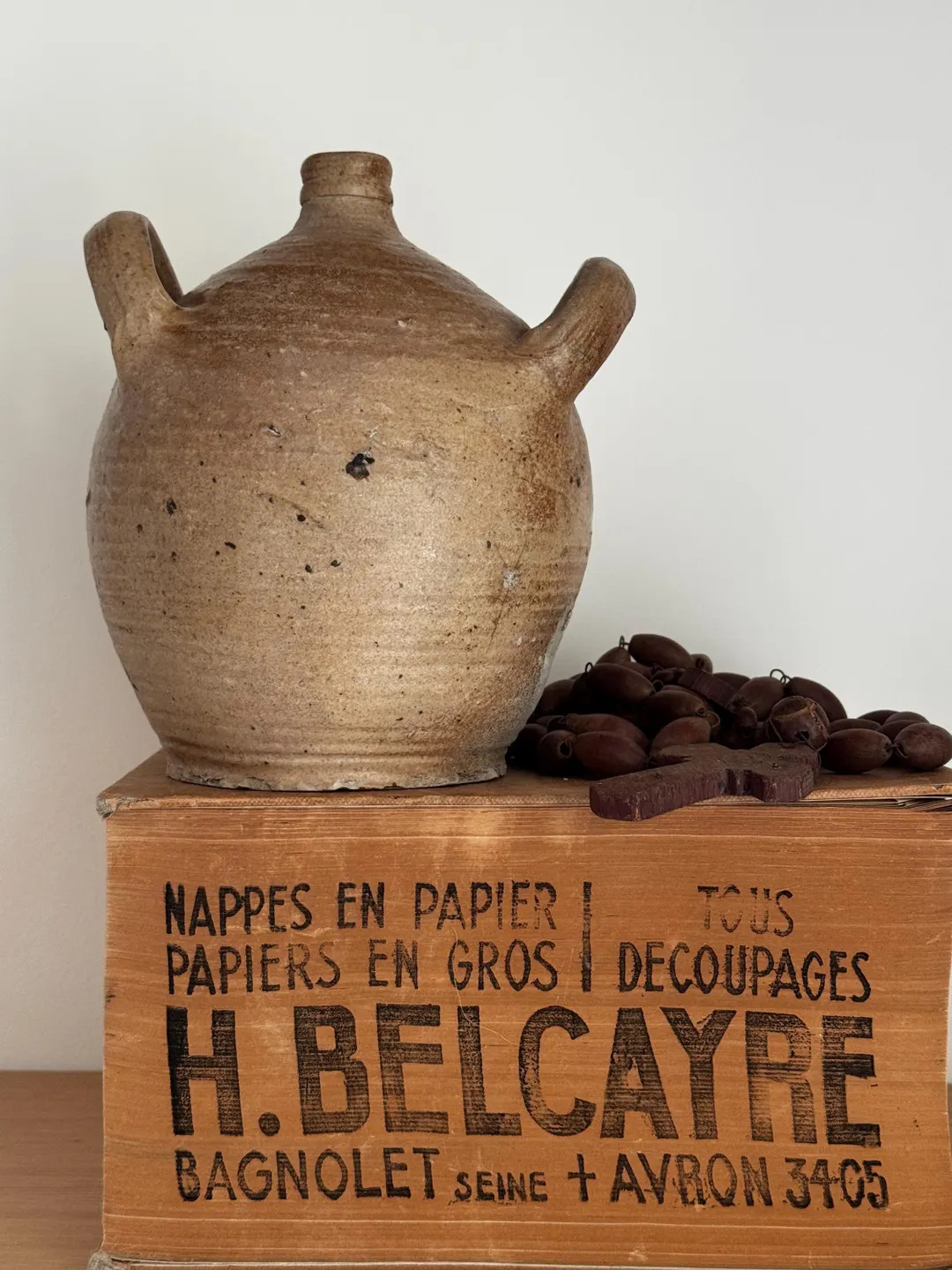 Vintage French Stoneware Olive Oil Jar, Two-handled Confit Pottery Cruche, Rustic Farmhouse Vesse... | Etsy (US)