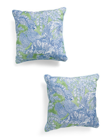 2pk 18x18 Feronia Botanical Engineered Indoor Outdoor Pillows | Marshalls