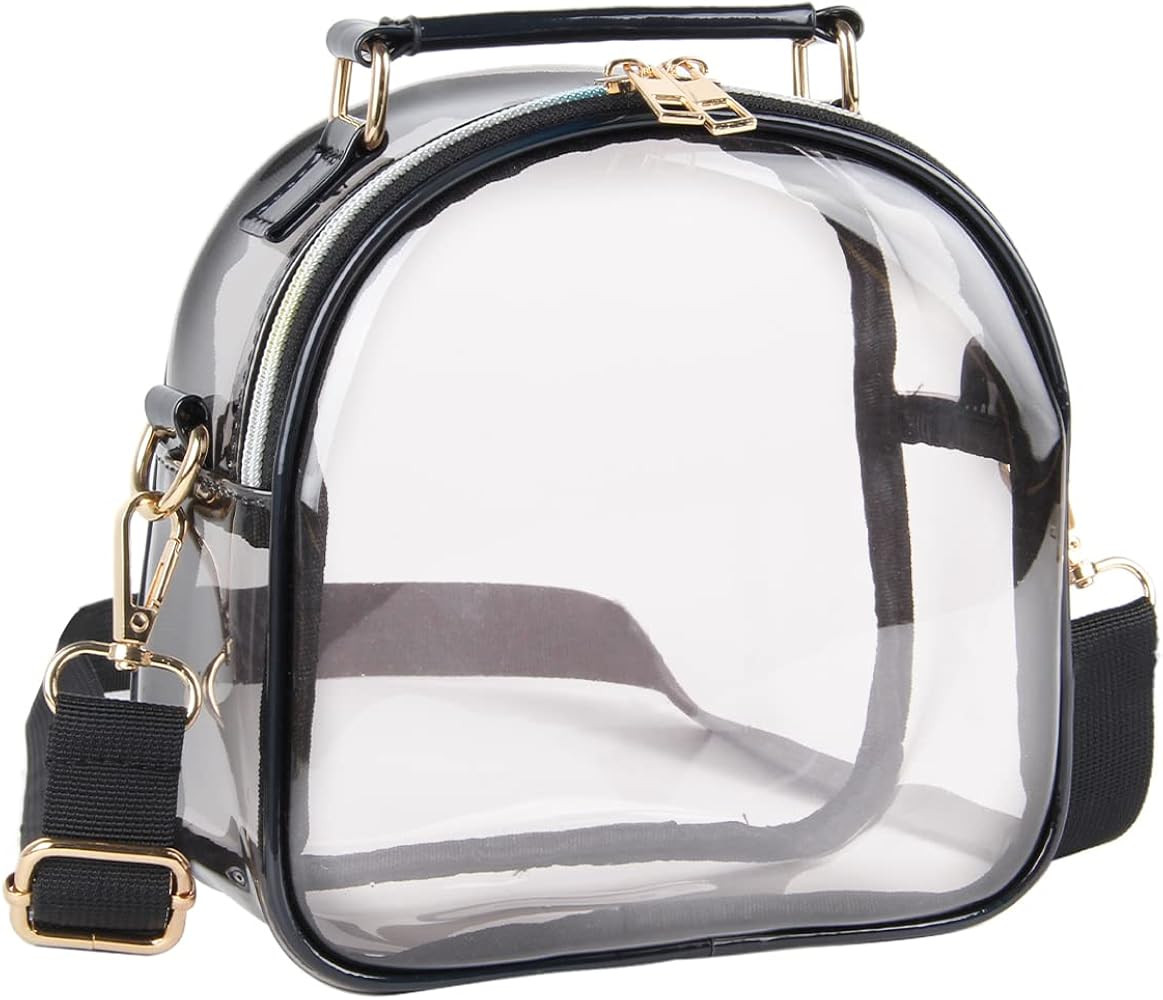 Oweisong See Through Crossbody Purse Neon Clear Handbag for Women Stadium Approved Transparent Jelly | Amazon (US)