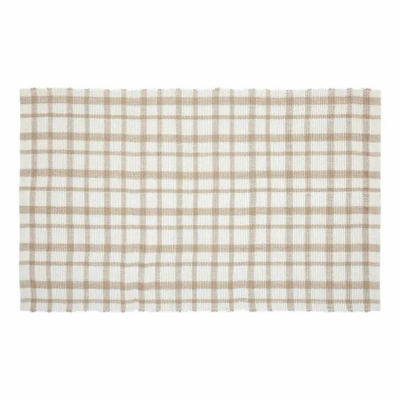 My Texas House Beige Plaid Indoor/Outdoor Layering Rug, 24" x 38" - Walmart.com | Walmart (US)