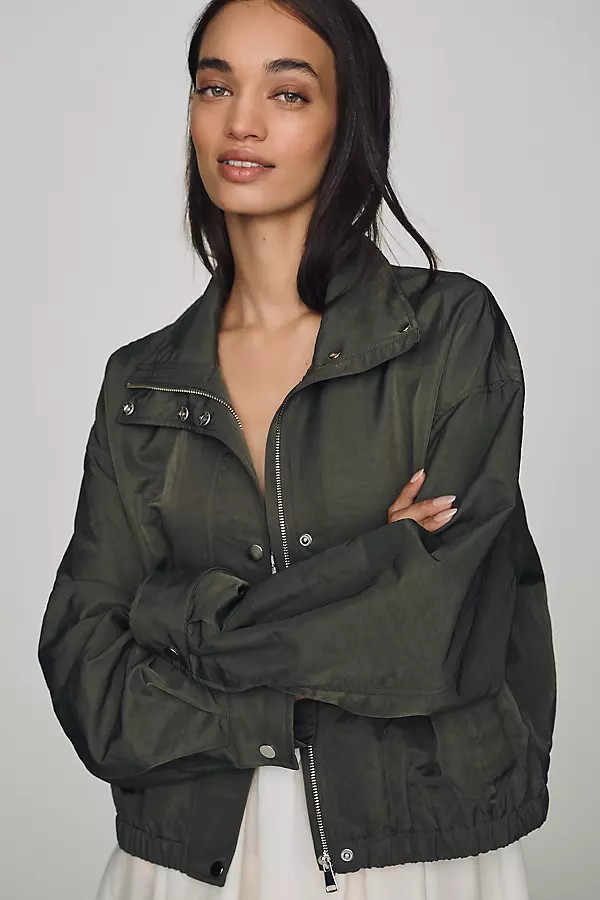 Cohen Nylon Funnel-Neck Bomber Jacket | Anthropologie (US)