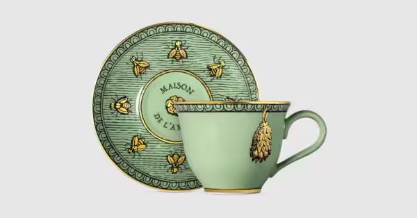 Odissey print tea cup and saucer, set of two | Gucci (CA)