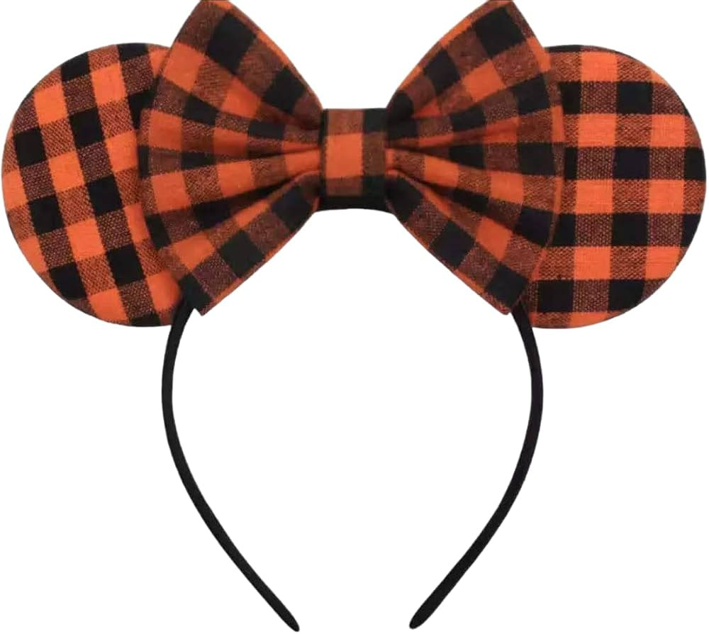 CLGIFT Halloween Minnie Ears, Orange Minnie Ears, Black Mickey Ears Headband, Halloween Costume (... | Amazon (US)
