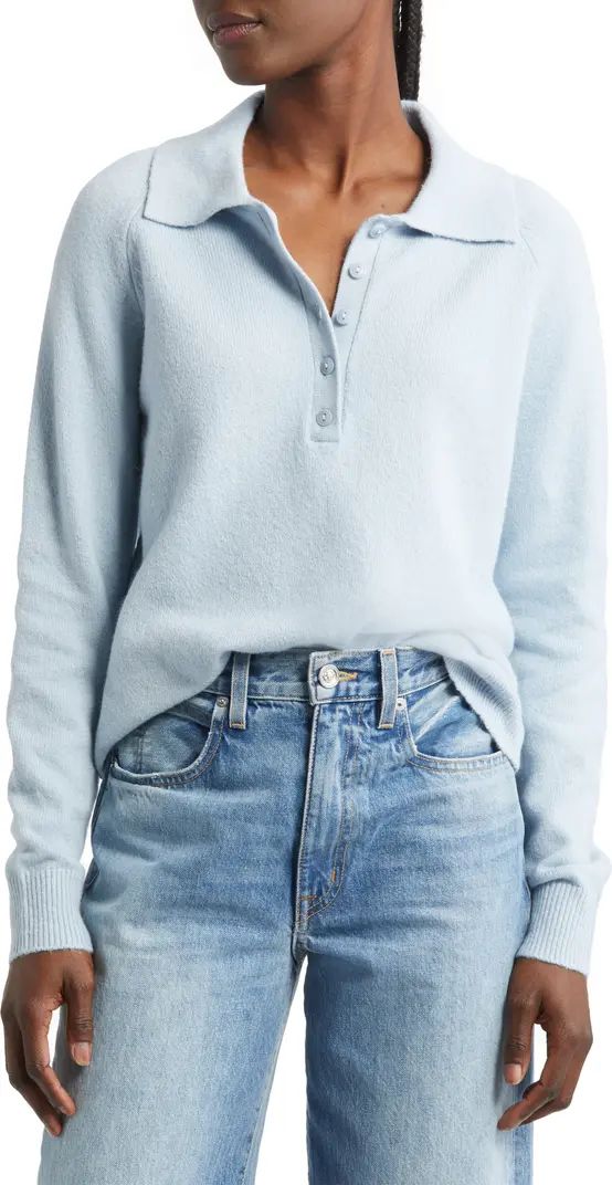 Cotton Blend Polo Sweater | Nordstrom