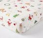 Holiday ABC Organic Crib Fitted Sheet | Pottery Barn Kids