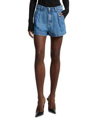7 For All Mankind Pleated Shorts  | Bloomingdale's Women Jeans & Denim Shorts | Bloomingdale's (US)