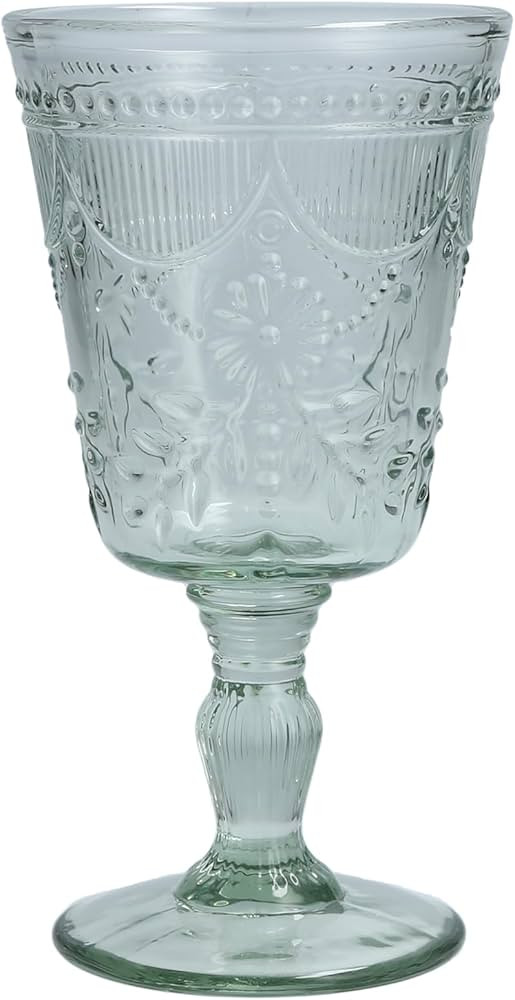 FORTESSA Debutante Vintage Themed Glassware, 10 Ounce Water Goblets (Set of 6), Dishwasher-Safe W... | Amazon (US)