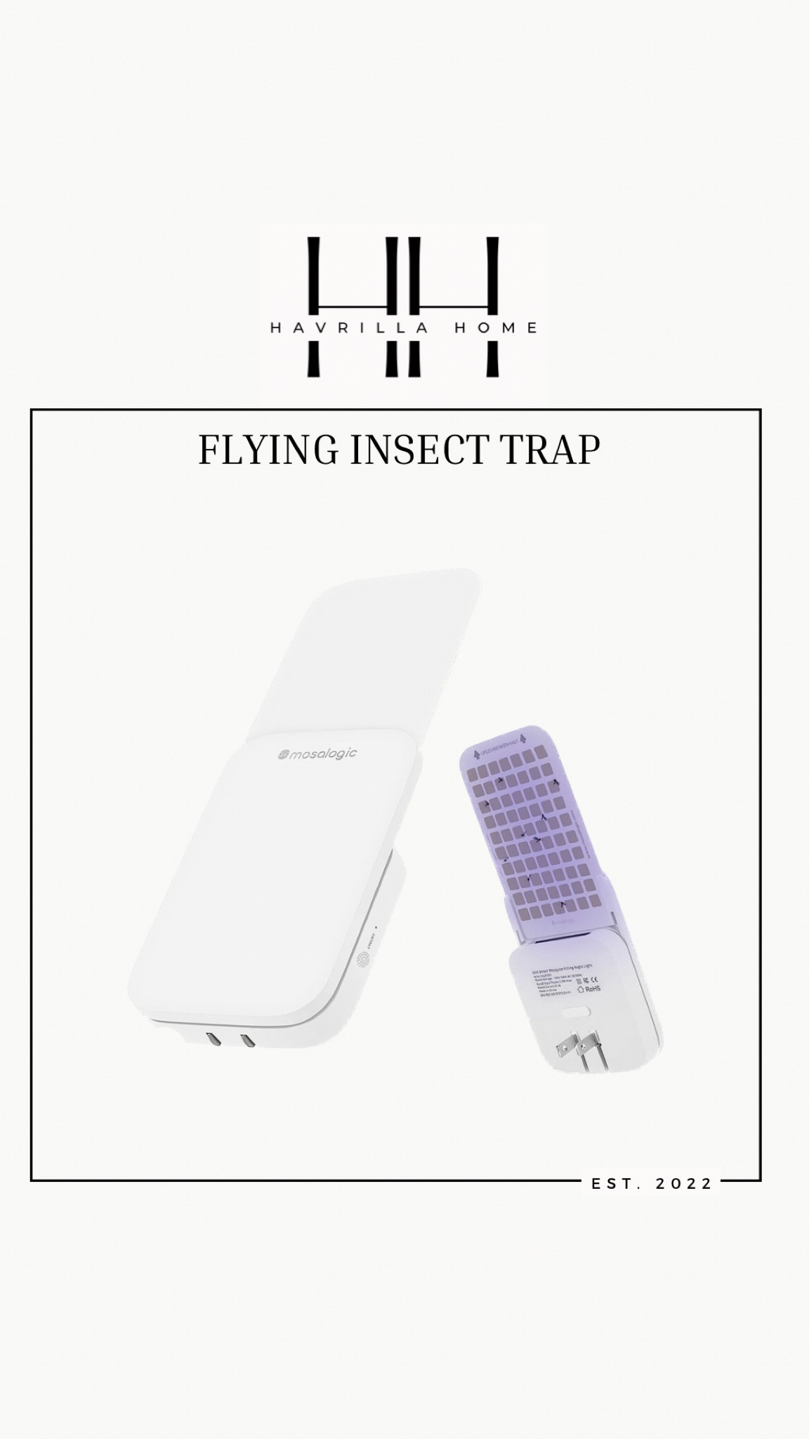 Mosalogic Flying Insect Trap Plug-in Mosquito Killer Indoor Gnat