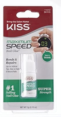 Kiss Products Maximum Speed Nail Glue, 0.10 oz | Amazon (US)