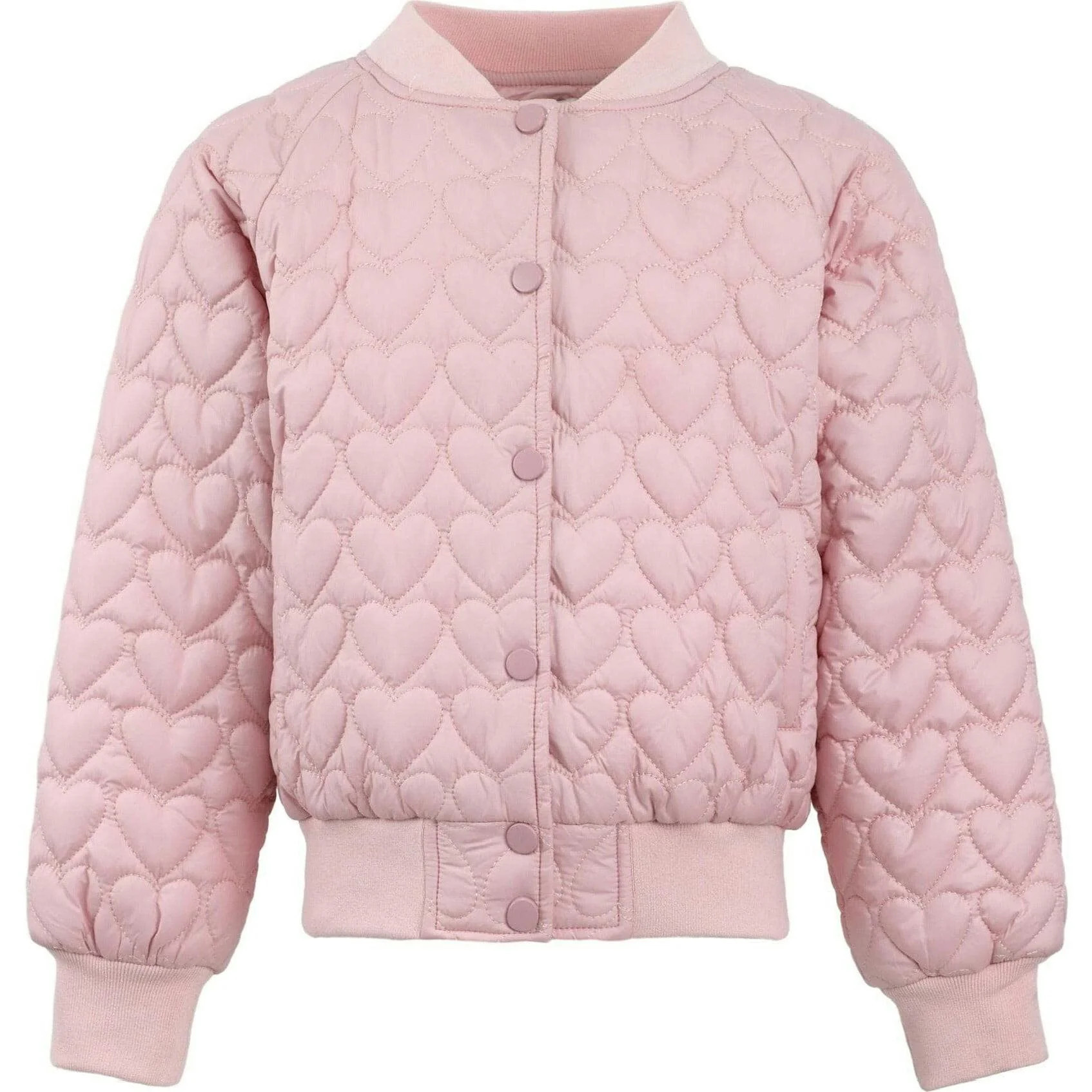 Lola + The Boys | I Love You Puffer | Pink | 6y | Fabric/Velour | Kids | Kids Clothing | Maisonette | Maisonette