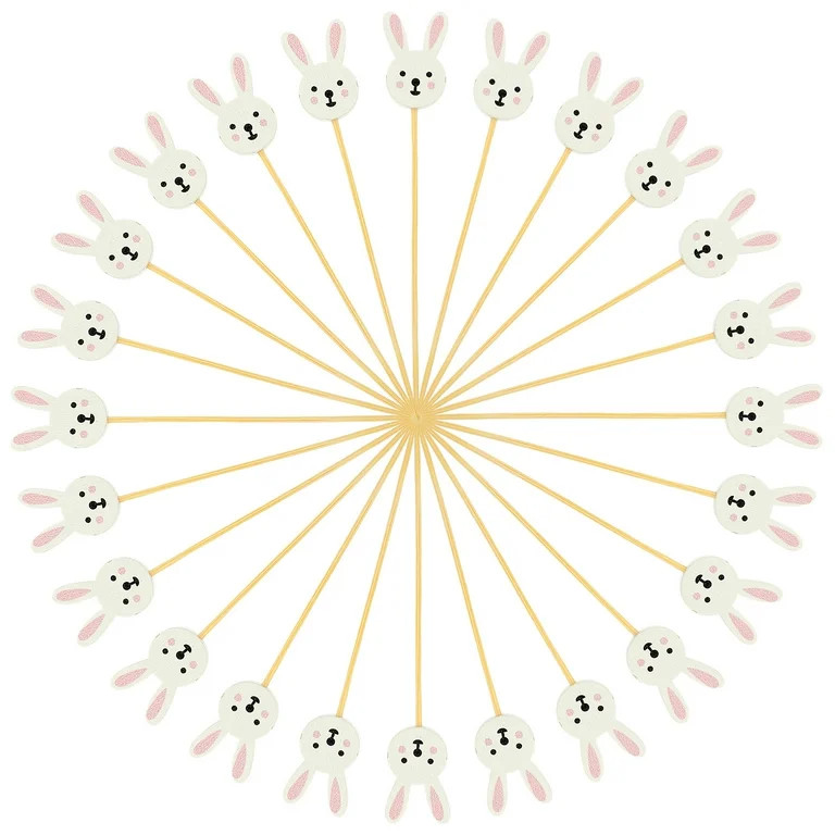 100 Pcs Rabbit Fruit Pick Ornament Fruit Cakes Bunny Cake Decor Easter Decor Party Stuff Fruit Fo... | Walmart (US)