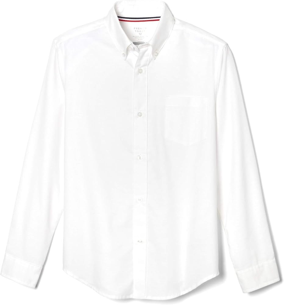 French Toast Boys' Long Sleeve Oxford Shirt (Standard & Husky) | Amazon (US)