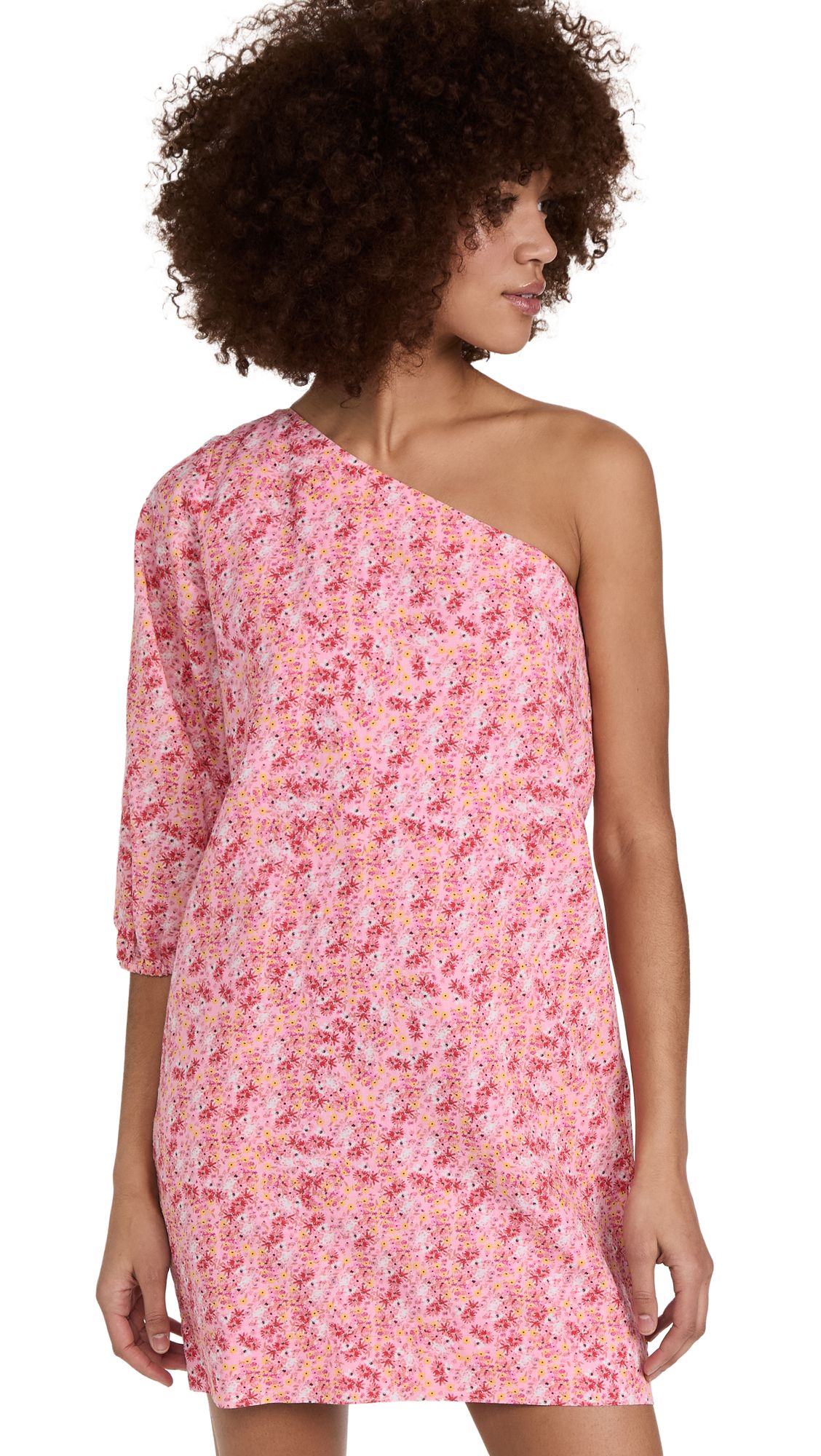 Mini Floral One Shoulder Dress | Shopbop