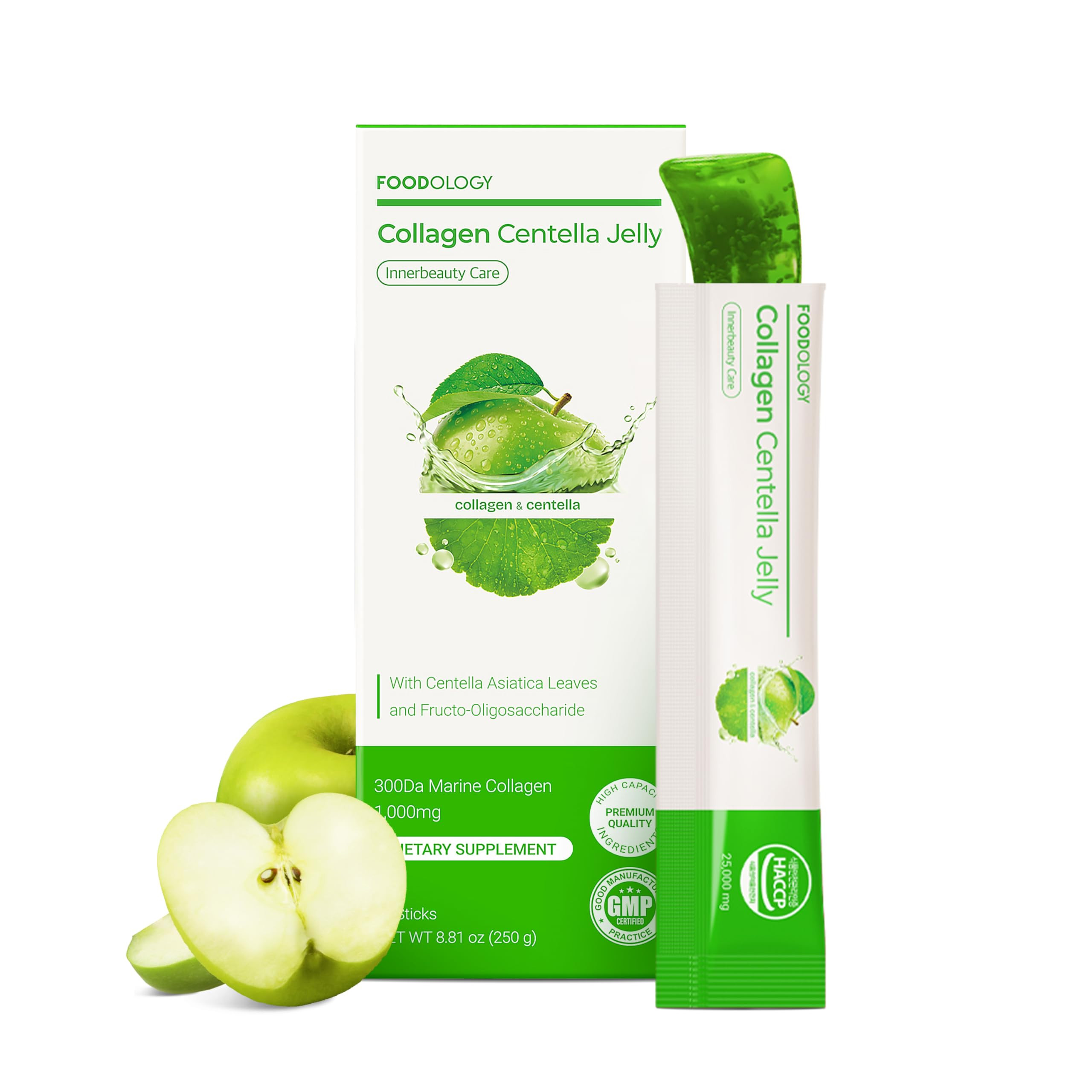 FOODOLOGY Collagen Centella Jelly (Green Apple) – Collagen Peptide with PDRN – Biotin, Vitami... | Amazon (US)