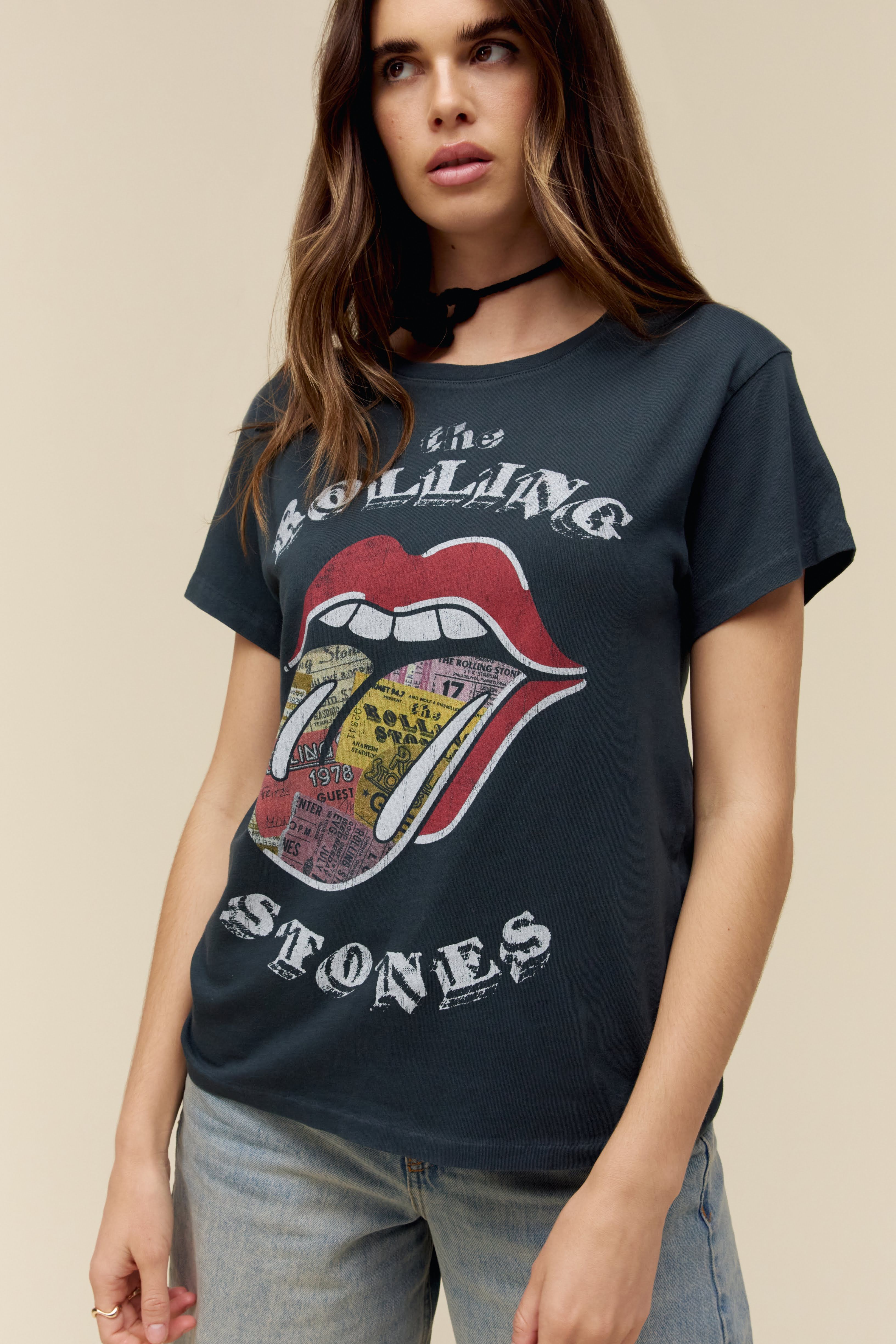 Rolling Stones Ticket Fill Tongue Tour Tee | Daydreamer