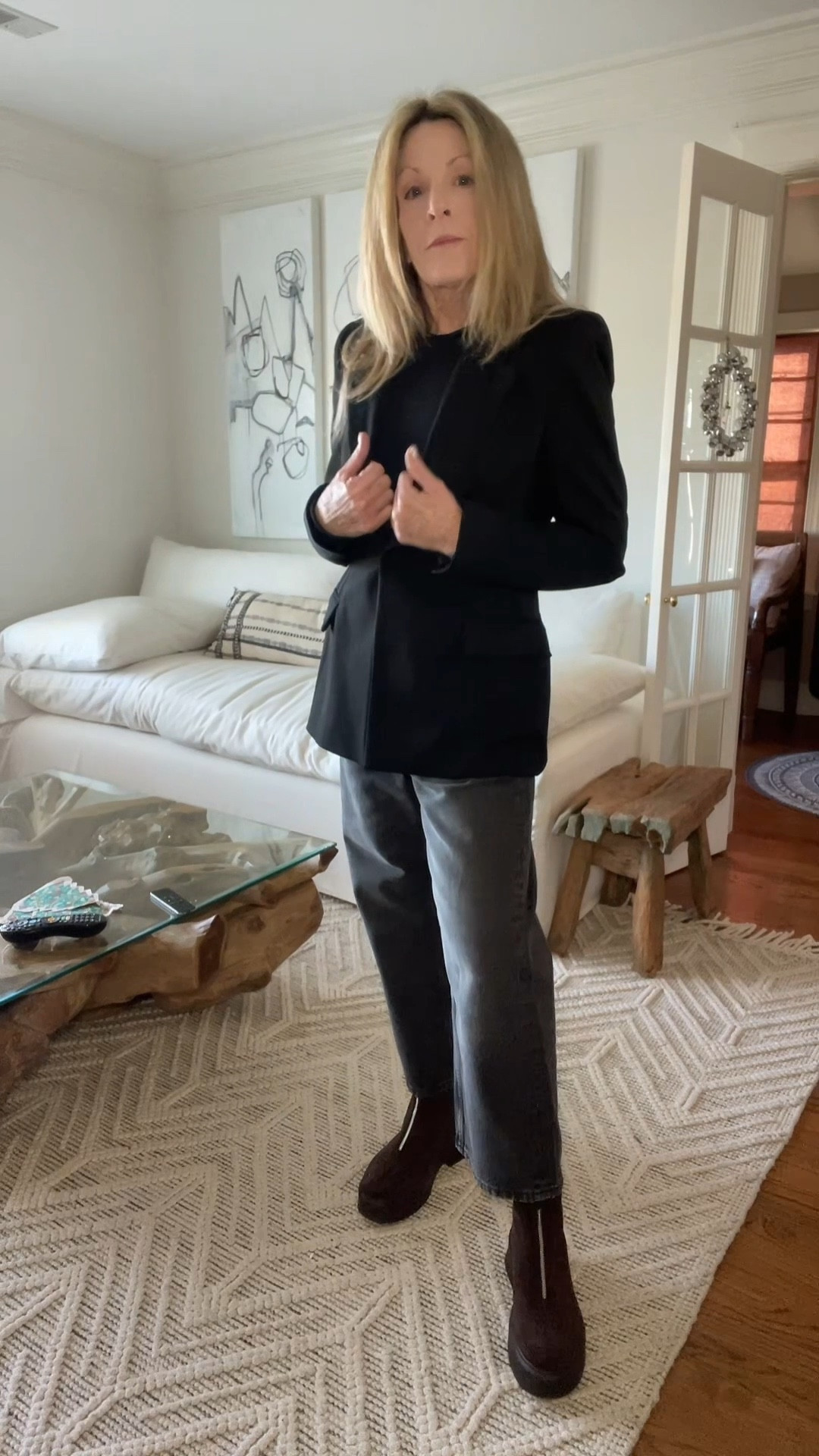 Zara blazer will elevate. This free people LS tee (in every color) is my cool weather staple) shop it and the rest👇🏻

#LTKgrwm #LTKOver40 #LTKootd